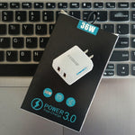 Caricabatterie USB QC3.0 doppia porta 36W con cavo Micro USB