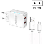 Caricabatterie USB QC3.0 doppia porta 36W con cavo Micro USB