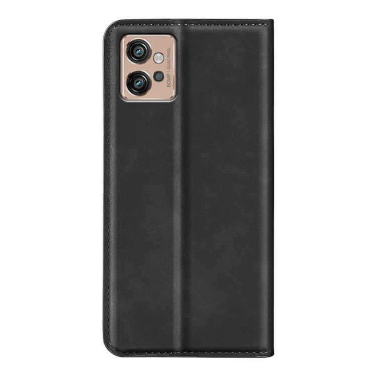 Per Motorola Moto G32 Custodia in pelle con ventosa magnetica retro-pelle, For Motorola Moto G32