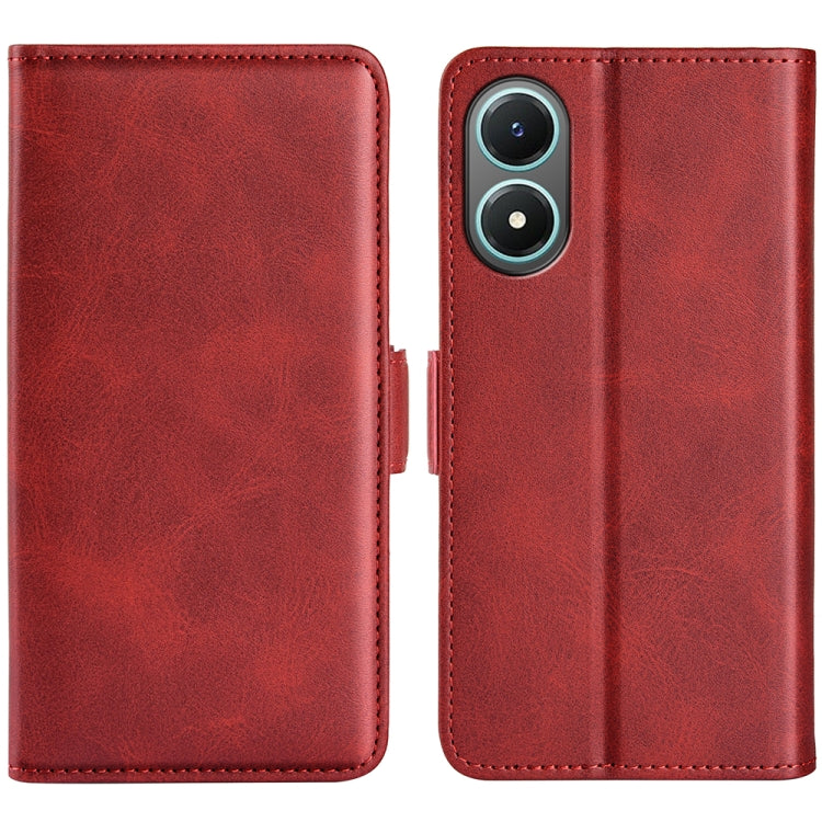 Per vivo Y02s Custodia per telefono in pelle con fibbia magnetica a doppio lato, For vivo Y02s