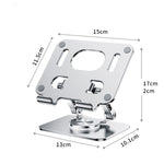2026 Supporto per laptop da scrivania in alluminio CNC pieghevole e regolabile in altezza, ergonomico, con rotazione a 360°, 2026