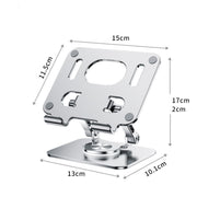 2026 Supporto per laptop da scrivania in alluminio CNC pieghevole e regolabile in altezza, ergonomico, con rotazione a 360°, 2026