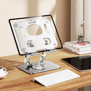 2026 Supporto per laptop da scrivania in alluminio CNC pieghevole e regolabile in altezza, ergonomico, con rotazione a 360°, 2026