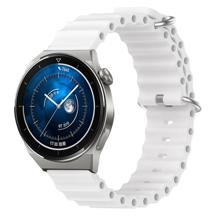 Cinturino per orologio in silicone tinta unita stile oceano da 22 mm, For Huawei Watch GT3 Pro 46mm, For Huawei Watch GT3 46mm