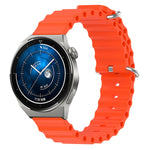 Cinturino per orologio in silicone tinta unita stile oceano da 22 mm, For Huawei Watch GT3 Pro 46mm, For Huawei Watch GT3 46mm