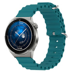 Cinturino per orologio in silicone tinta unita stile oceano da 22 mm, For Huawei Watch GT3 Pro 46mm, For Huawei Watch GT3 46mm