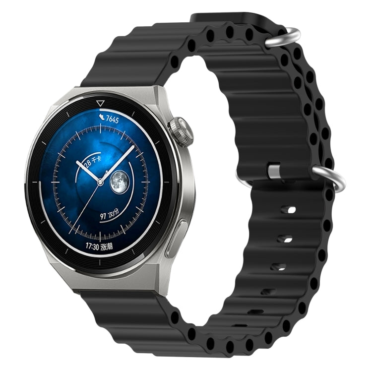 Cinturino per orologio in silicone tinta unita stile oceano da 22 mm, For Huawei Watch GT3 Pro 46mm, For Huawei Watch GT3 46mm