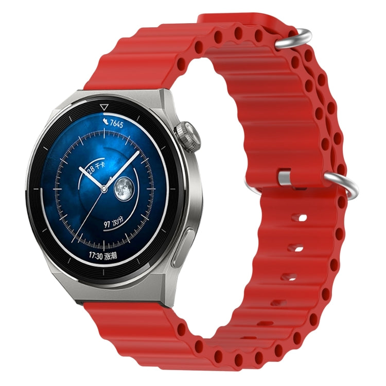 Cinturino per orologio in silicone tinta unita stile oceano da 22 mm, For Huawei Watch GT3 Pro 46mm, For Huawei Watch GT3 46mm