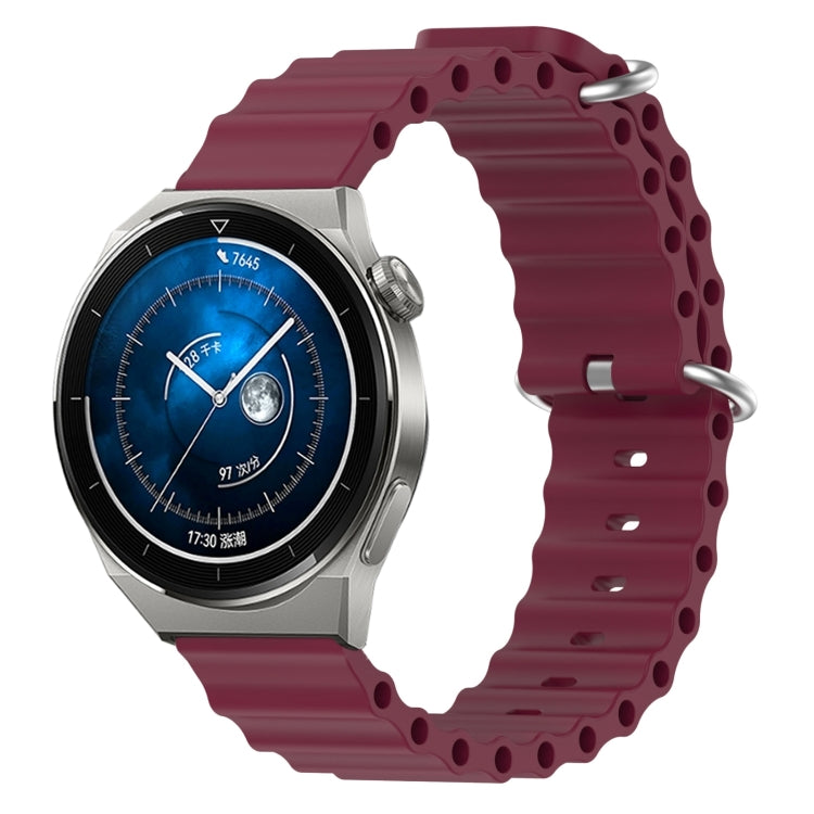 Cinturino per orologio in silicone tinta unita stile oceano da 22 mm, For Huawei Watch GT3 Pro 46mm, For Huawei Watch GT3 46mm