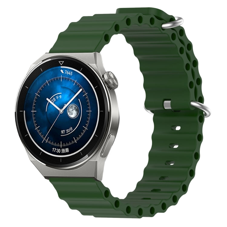 Cinturino per orologio in silicone tinta unita stile oceano da 22 mm, For Huawei Watch GT3 Pro 46mm, For Huawei Watch GT3 46mm