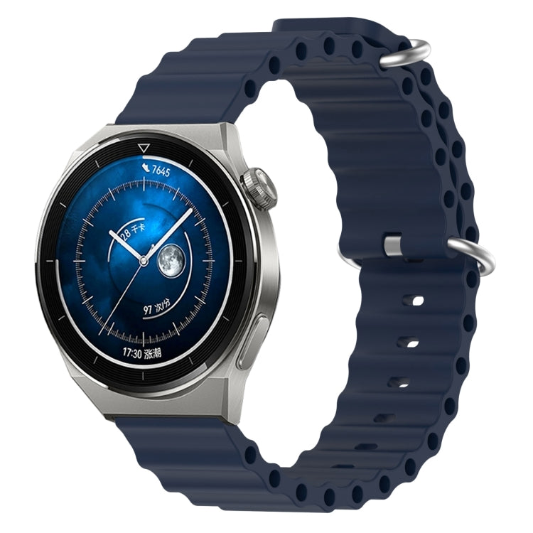 Cinturino per orologio in silicone tinta unita stile oceano da 22 mm, For Huawei Watch GT3 Pro 46mm, For Huawei Watch GT3 46mm