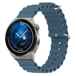 Cinturino per orologio in silicone tinta unita stile oceano da 22 mm, For Huawei Watch GT3 Pro 46mm, For Huawei Watch GT3 46mm