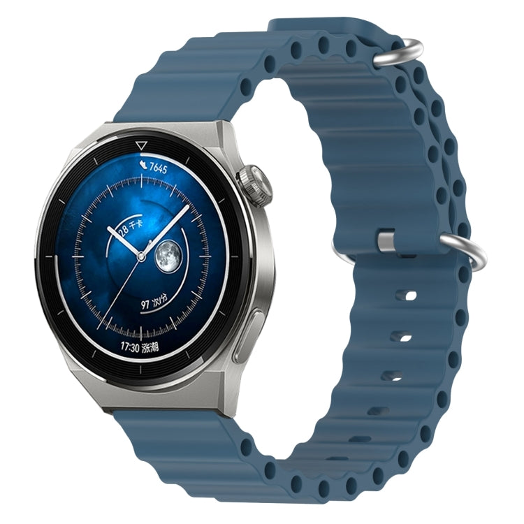 Cinturino per orologio in silicone tinta unita stile oceano da 22 mm, For Huawei Watch GT3 Pro 46mm, For Huawei Watch GT3 46mm