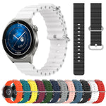 Cinturino per orologio in silicone tinta unita stile oceano da 22 mm, For Huawei Watch GT3 Pro 46mm, For Huawei Watch GT3 46mm