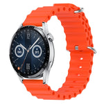 Cinturino per orologio in silicone tinta unita stile oceano da 22 mm, For Huawei Watch GT3 Pro 46mm, For Huawei Watch GT3 46mm
