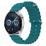 Cinturino per orologio in silicone tinta unita stile oceano da 22 mm, For Huawei Watch GT3 Pro 46mm, For Huawei Watch GT3 46mm