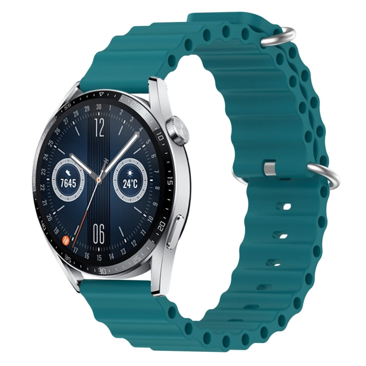 Cinturino per orologio in silicone tinta unita stile oceano da 22 mm, For Huawei Watch GT3 Pro 46mm, For Huawei Watch GT3 46mm
