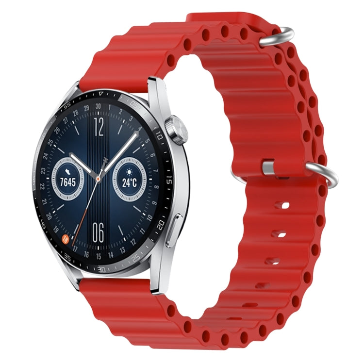 Cinturino per orologio in silicone tinta unita stile oceano da 22 mm, For Huawei Watch GT3 Pro 46mm, For Huawei Watch GT3 46mm
