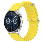 Cinturino per orologio in silicone tinta unita stile oceano da 22 mm, For Huawei Watch GT3 Pro 46mm, For Huawei Watch GT3 46mm