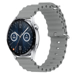 Cinturino per orologio in silicone tinta unita stile oceano da 22 mm, For Huawei Watch GT3 Pro 46mm, For Huawei Watch GT3 46mm
