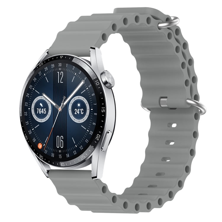 Cinturino per orologio in silicone tinta unita stile oceano da 22 mm, For Huawei Watch GT3 Pro 46mm, For Huawei Watch GT3 46mm