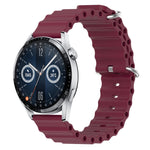 Cinturino per orologio in silicone tinta unita stile oceano da 22 mm, For Huawei Watch GT3 Pro 46mm, For Huawei Watch GT3 46mm