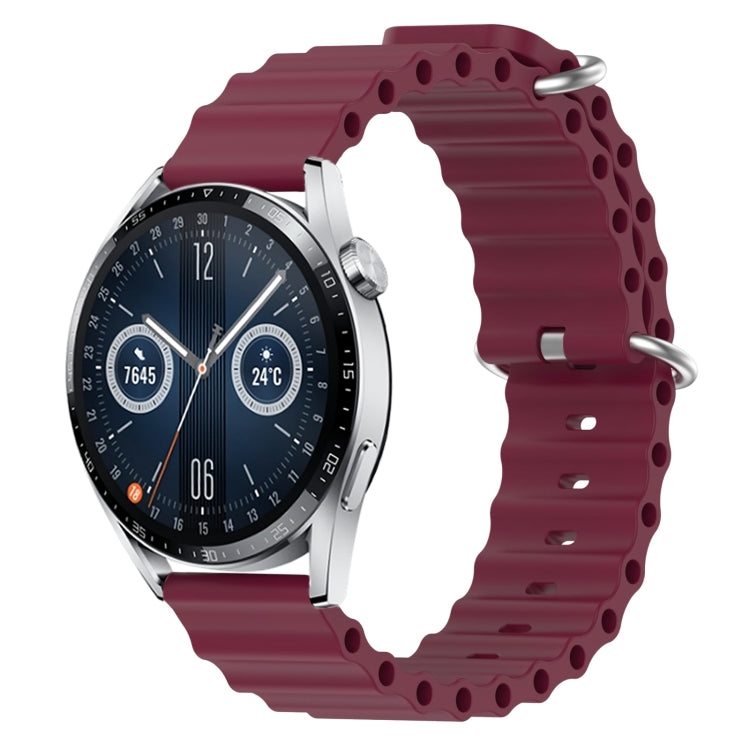 Cinturino per orologio in silicone tinta unita stile oceano da 22 mm, For Huawei Watch GT3 Pro 46mm, For Huawei Watch GT3 46mm