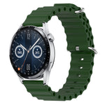 Cinturino per orologio in silicone tinta unita stile oceano da 22 mm, For Huawei Watch GT3 Pro 46mm, For Huawei Watch GT3 46mm