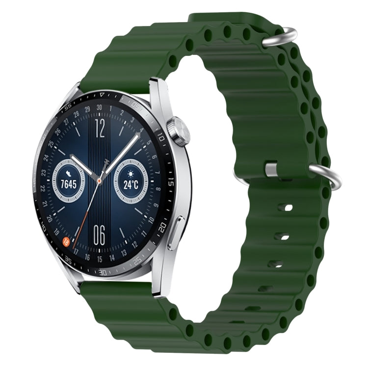 Cinturino per orologio in silicone tinta unita stile oceano da 22 mm, For Huawei Watch GT3 Pro 46mm, For Huawei Watch GT3 46mm