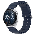 Cinturino per orologio in silicone tinta unita stile oceano da 22 mm, For Huawei Watch GT3 Pro 46mm, For Huawei Watch GT3 46mm