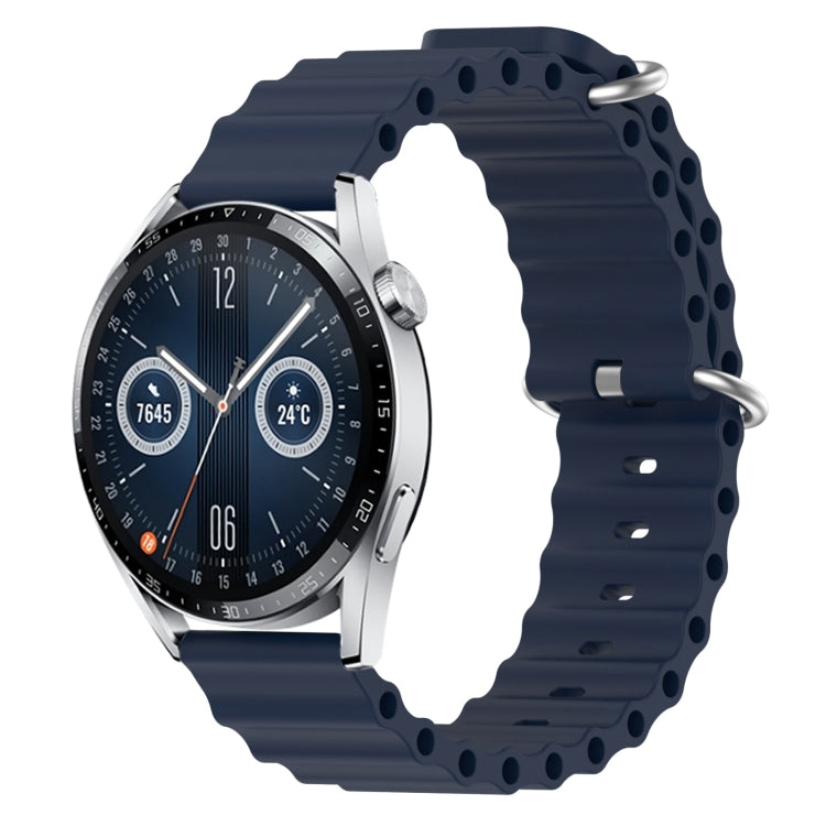 Cinturino per orologio in silicone tinta unita stile oceano da 22 mm, For Huawei Watch GT3 Pro 46mm, For Huawei Watch GT3 46mm