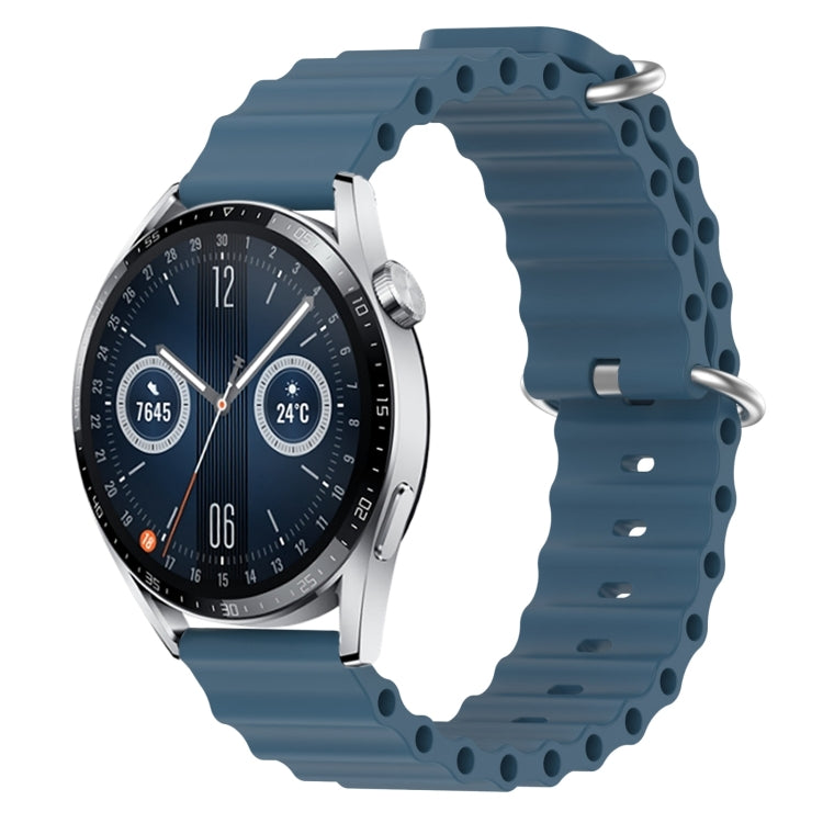 Cinturino per orologio in silicone tinta unita stile oceano da 22 mm, For Huawei Watch GT3 Pro 46mm, For Huawei Watch GT3 46mm