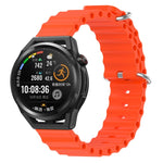 Cinturino per orologio in silicone tinta unita stile oceano da 22 mm, For Huawei Watch GT Runner, For Huawei Watch 3