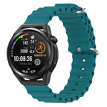 Cinturino per orologio in silicone tinta unita stile oceano da 22 mm, For Huawei Watch GT Runner, For Huawei Watch 3