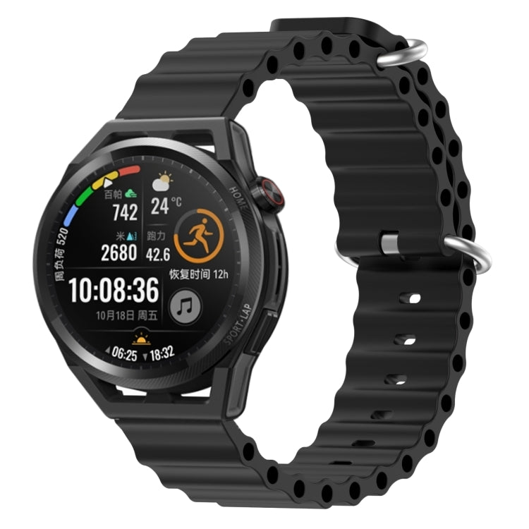 Cinturino per orologio in silicone tinta unita stile oceano da 22 mm, For Huawei Watch GT Runner, For Huawei Watch 3