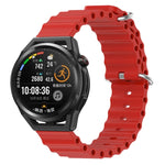 Cinturino per orologio in silicone tinta unita stile oceano da 22 mm, For Huawei Watch GT Runner, For Huawei Watch 3