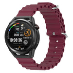 Cinturino per orologio in silicone tinta unita stile oceano da 22 mm, For Huawei Watch GT Runner, For Huawei Watch 3