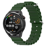 Cinturino per orologio in silicone tinta unita stile oceano da 22 mm, For Huawei Watch GT Runner, For Huawei Watch 3