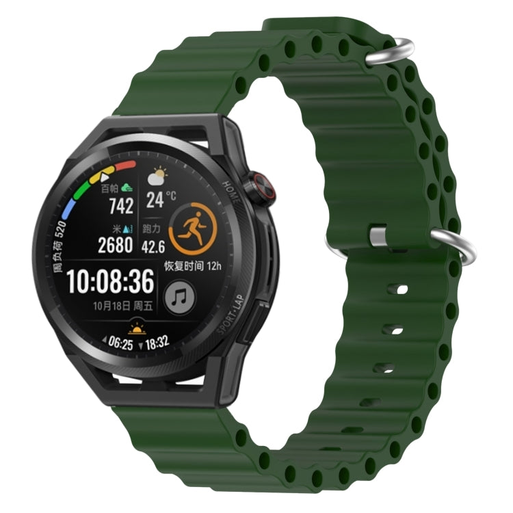 Cinturino per orologio in silicone tinta unita stile oceano da 22 mm, For Huawei Watch GT Runner, For Huawei Watch 3