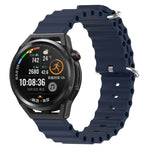 Cinturino per orologio in silicone tinta unita stile oceano da 22 mm, For Huawei Watch GT Runner, For Huawei Watch 3