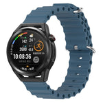 Cinturino per orologio in silicone tinta unita stile oceano da 22 mm, For Huawei Watch GT Runner, For Huawei Watch 3