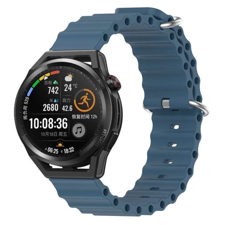 Cinturino per orologio in silicone tinta unita stile oceano da 22 mm, For Huawei Watch GT Runner, For Huawei Watch 3