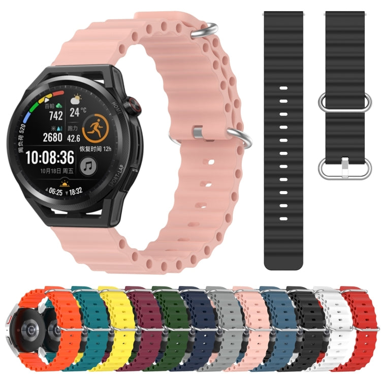 Cinturino per orologio in silicone tinta unita stile oceano da 22 mm, For Huawei Watch GT Runner, For Huawei Watch 3