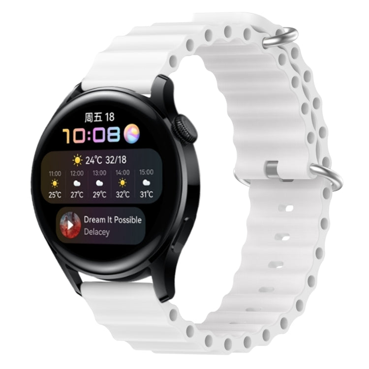 Cinturino per orologio in silicone tinta unita stile oceano da 22 mm, For Huawei Watch GT Runner, For Huawei Watch 3