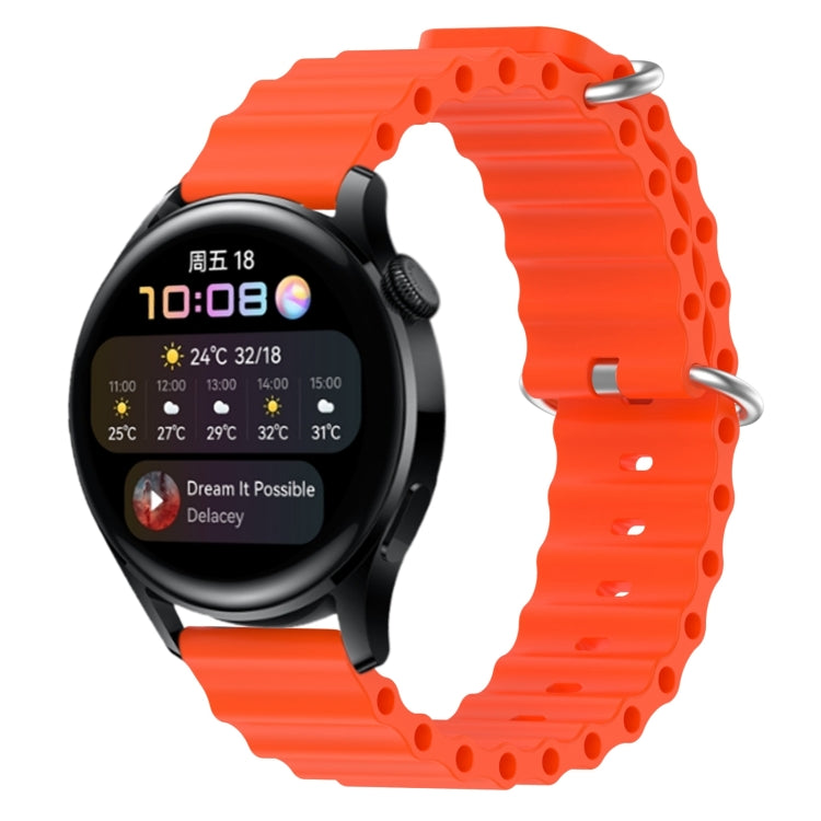 Cinturino per orologio in silicone tinta unita stile oceano da 22 mm, For Huawei Watch GT Runner, For Huawei Watch 3