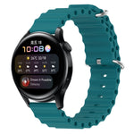 Cinturino per orologio in silicone tinta unita stile oceano da 22 mm, For Huawei Watch GT Runner, For Huawei Watch 3