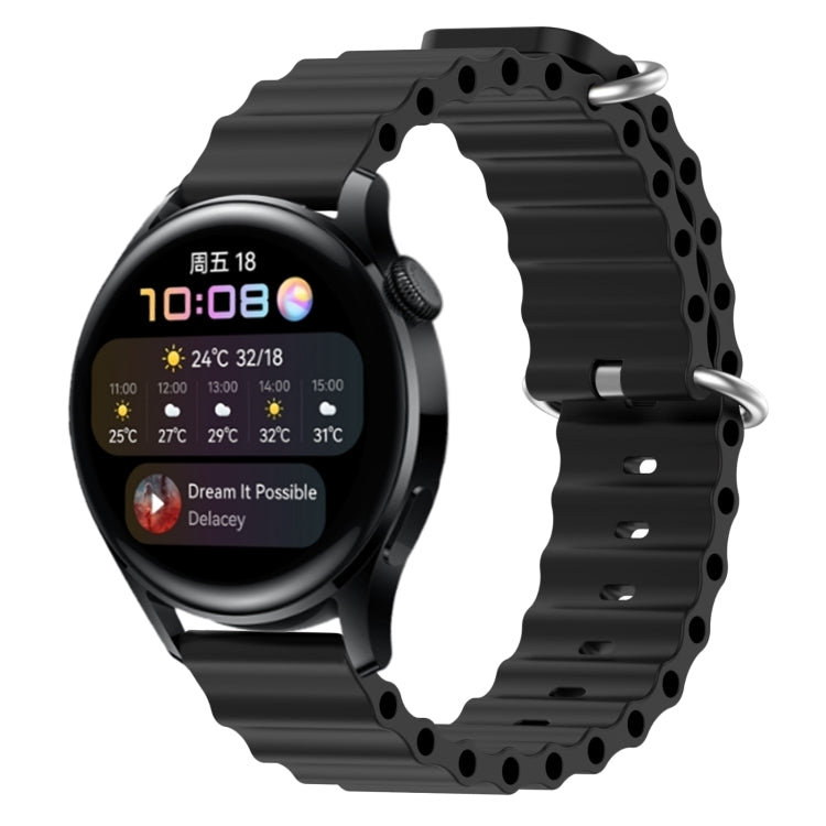 Cinturino per orologio in silicone tinta unita stile oceano da 22 mm, For Huawei Watch GT Runner, For Huawei Watch 3