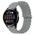 Cinturino per orologio in silicone tinta unita stile oceano da 22 mm, For Huawei Watch GT Runner, For Huawei Watch 3