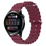 Cinturino per orologio in silicone tinta unita stile oceano da 22 mm, For Huawei Watch GT Runner, For Huawei Watch 3