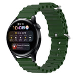 Cinturino per orologio in silicone tinta unita stile oceano da 22 mm, For Huawei Watch GT Runner, For Huawei Watch 3